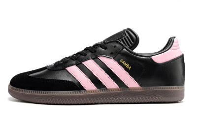 Men's Adidas Samba Messi IC Indoor & Futsal Low-Tops Football Shoes - Black/Pink/Brown