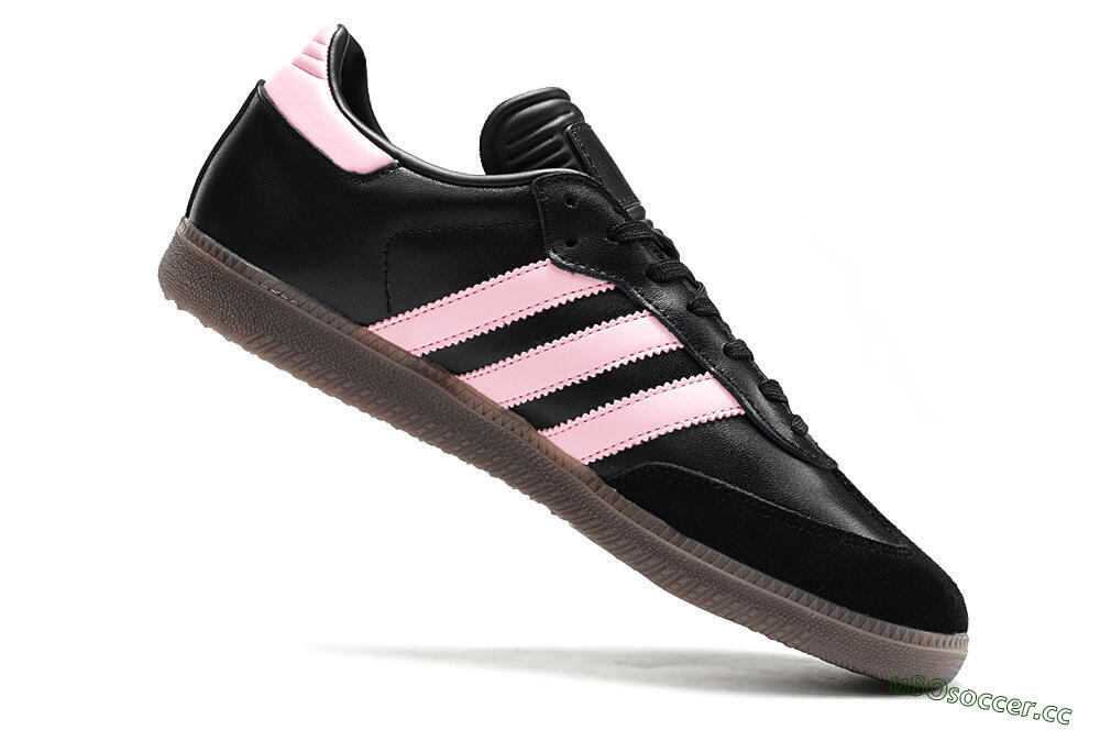 Men's Adidas Samba Messi IC Indoor & Futsal Low-Tops Football Shoes - Black/Pink/Brown 4