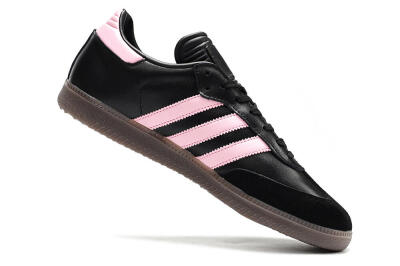 Men's Adidas Samba Messi IC Indoor & Futsal Low-Tops Football Shoes - Black/Pink/Brown