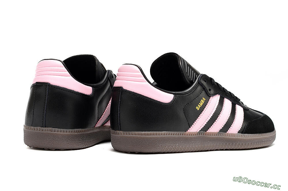 Men's Adidas Samba Messi IC Indoor & Futsal Low-Tops Football Shoes - Black/Pink/Brown 6