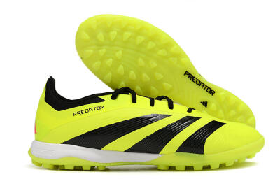 Men's Adidas Predator 24 Elite TF Artificial Turf Low-Tops Football Shoes - Yellow/Black/White