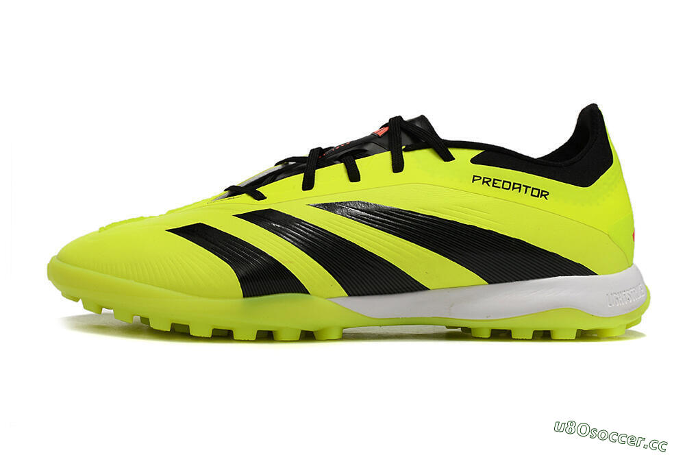 Men's Adidas Predator 24 Elite TF Artificial Turf Low-Tops Football Shoes - Yellow/Black/White 0