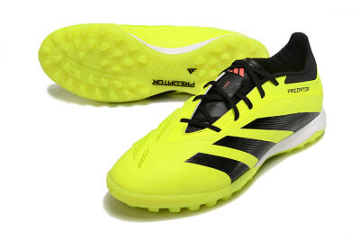 Men's Adidas Predator 24 Elite TF Artificial Turf Low-Tops Football Shoes - Yellow/Black/White