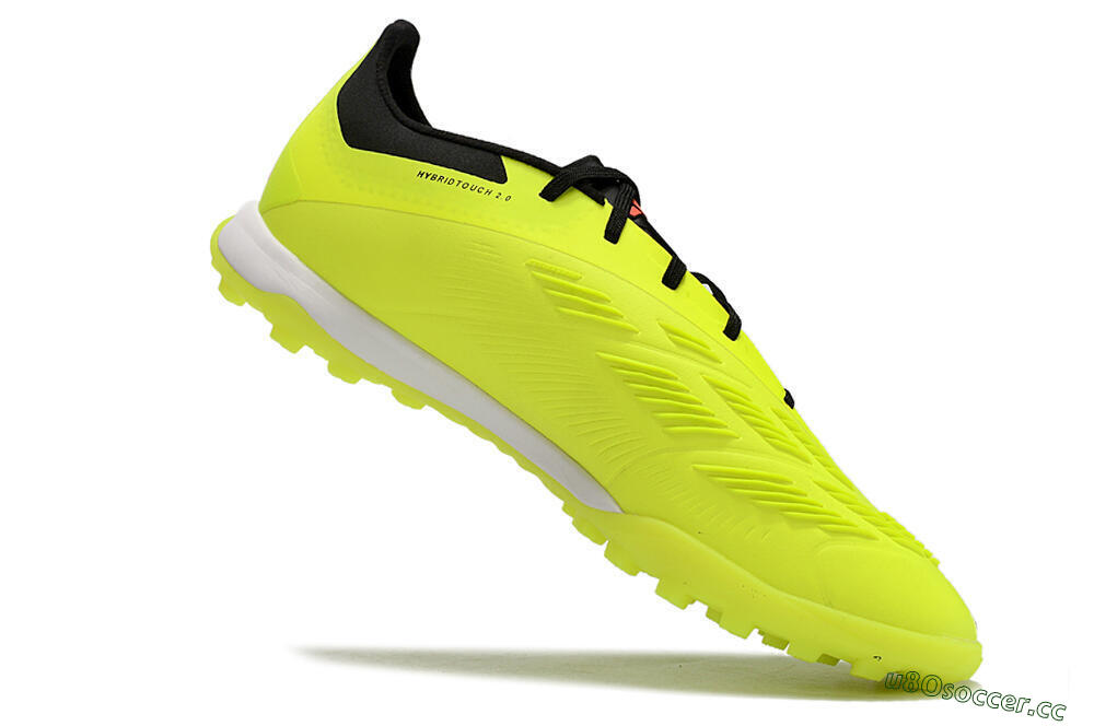Men's Adidas Predator 24 Elite TF Artificial Turf Low-Tops Football Shoes - Yellow/Black/White 4