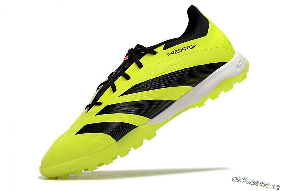 Men's Adidas Predator 24 Elite TF Artificial Turf Low-Tops Football Shoes - Yellow/Black/White 5