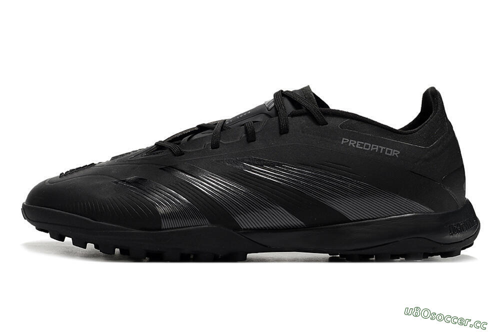 Men's Adidas Predator 24 Elite TF Artificial Turf Low-Tops Football Shoes - Black/Silver/Black 0