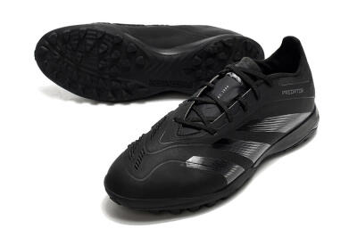 Men's Adidas Predator 24 Elite TF Artificial Turf Low-Tops Football Shoes - Black/Silver/Black