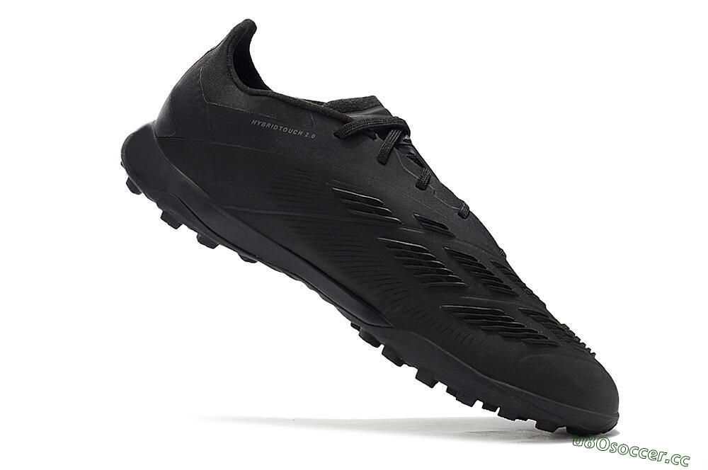 Men's Adidas Predator 24 Elite TF Artificial Turf Low-Tops Football Shoes - Black/Silver/Black 4