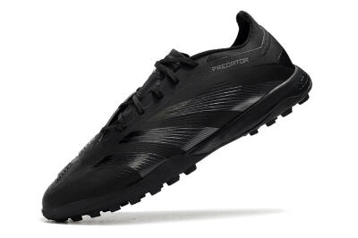 Men's Adidas Predator 24 Elite TF Artificial Turf Low-Tops Football Shoes - Black/Silver/Black