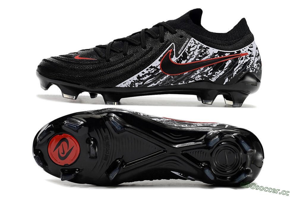 Men's Nike Phantom Luna Elite NU FG Firm Ground Low-Tops Football Boots - Black/Red/White 1