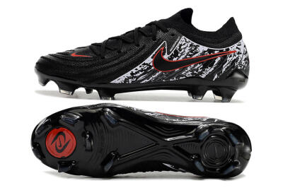 Men's Nike Phantom Luna Elite NU FG Firm Ground Low-Tops Football Boots - Black/Red/White