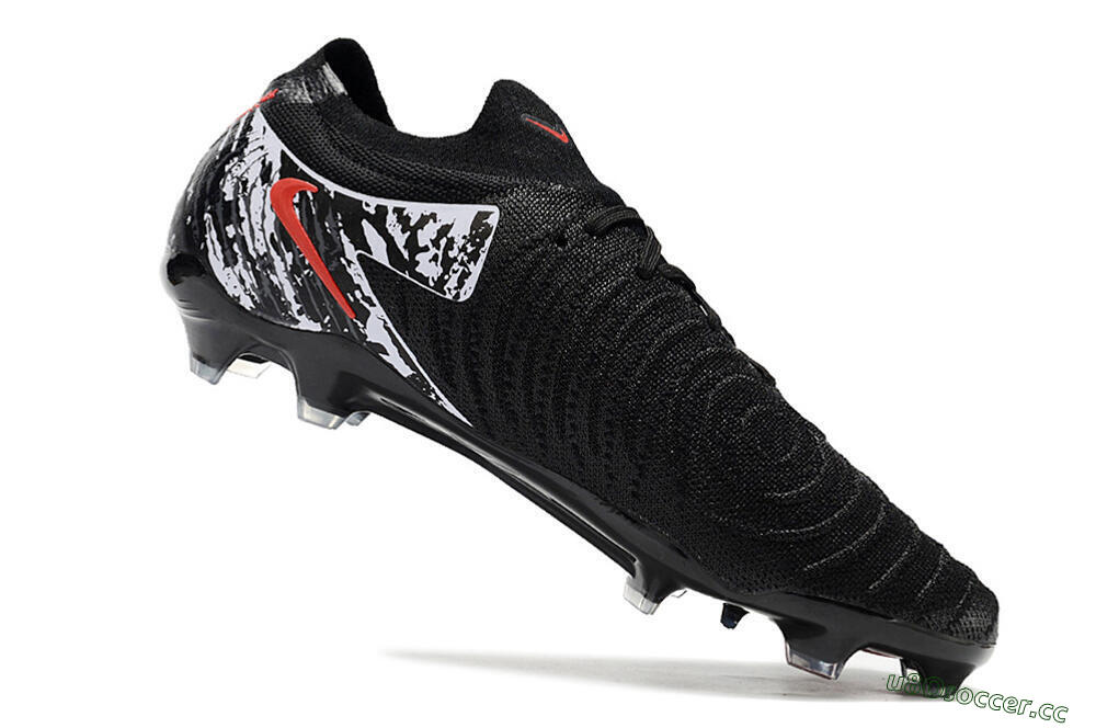 Men's Nike Phantom Luna Elite NU FG Firm Ground Low-Tops Football Boots - Black/Red/White 4
