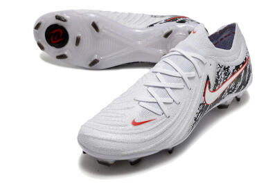 Men's Nike Phantom Luna Elite NU FG Firm Ground Low-Tops Football Boots - White/Red/Black