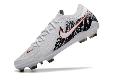 Men's Nike Phantom Luna Elite NU FG Firm Ground Low-Tops Football Boots - White/Red/Black