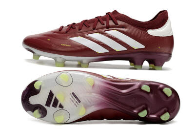 Men's Adidas Copa Pure 2+ FG Firm Ground Low-Tops Football Boots - Red/White/Yellow