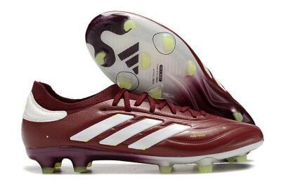 Men's Adidas Copa Pure 2+ FG Firm Ground Low-Tops Football Boots - Red/White/Yellow