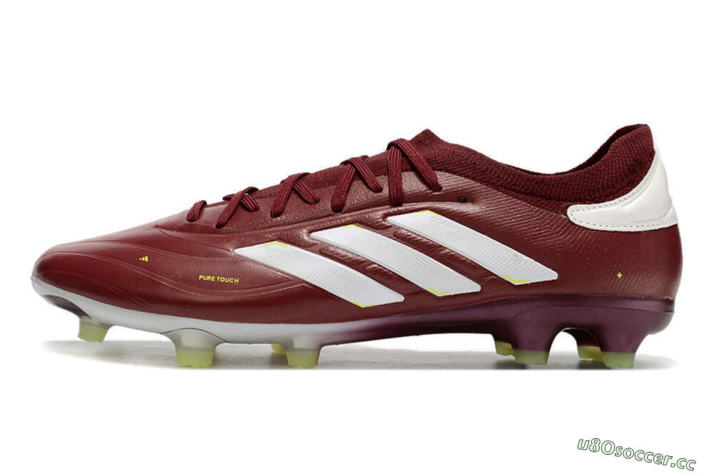 Men's Adidas Copa Pure 2+ FG Firm Ground Low-Tops Football Boots - Red/White/Yellow 0