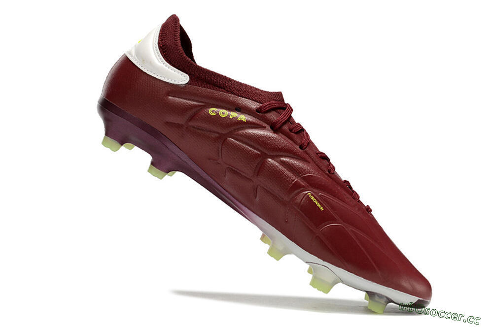 Men's Adidas Copa Pure 2+ FG Firm Ground Low-Tops Football Boots - Red/White/Yellow 4