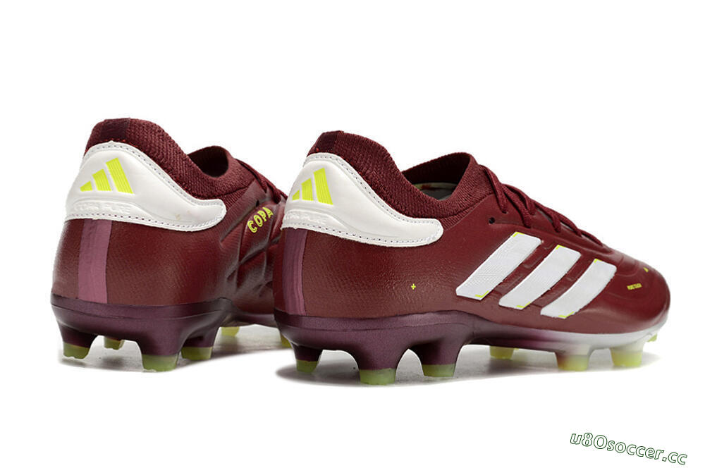 Men's Adidas Copa Pure 2+ FG Firm Ground Low-Tops Football Boots - Red/White/Yellow 6