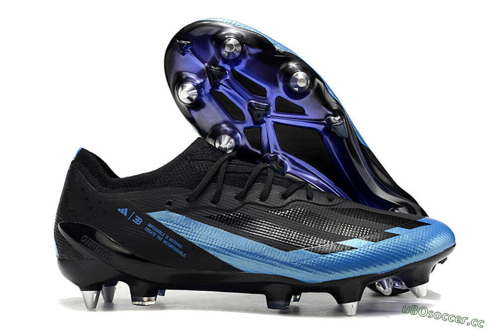 Men's Adidas X Crazyfast.1 SG Soft Ground Low-Tops Football Boots - Silver/Blue/Black/Gold 2