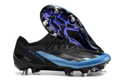 Men's Adidas X Crazyfast.1 SG Soft Ground Low-Tops Football Boots - Silver/Blue/Black/Gold