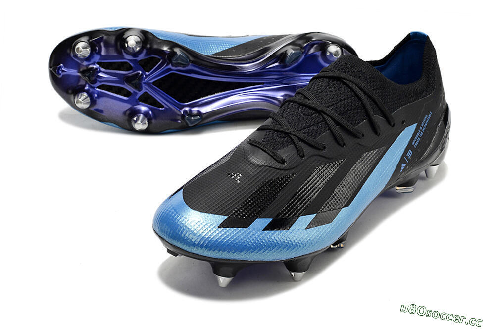 Men's Adidas X Crazyfast.1 SG Soft Ground Low-Tops Football Boots - Silver/Blue/Black/Gold 3