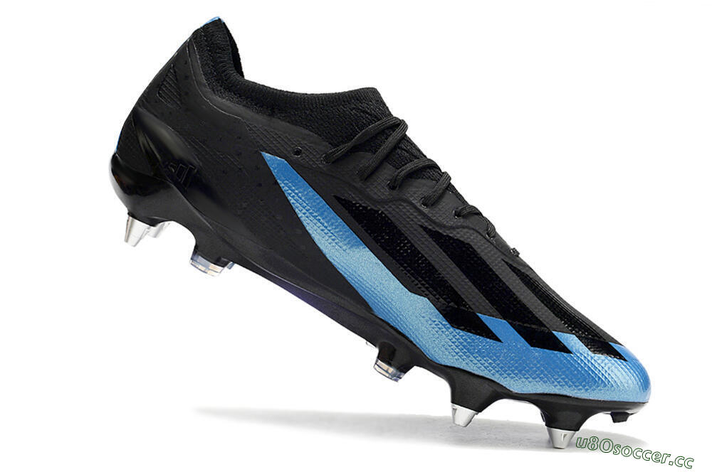 Men's Adidas X Crazyfast.1 SG Soft Ground Low-Tops Football Boots - Silver/Blue/Black/Gold 4