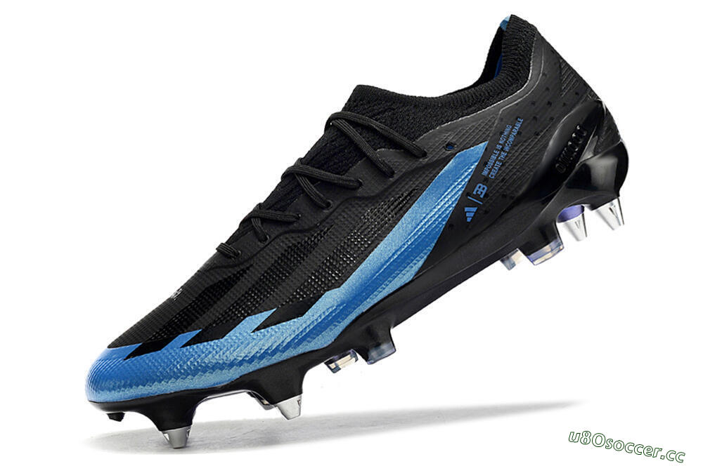 Men's Adidas X Crazyfast.1 SG Soft Ground Low-Tops Football Boots - Silver/Blue/Black/Gold 5