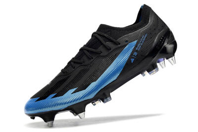 Men's Adidas X Crazyfast.1 SG Soft Ground Low-Tops Football Boots - Silver/Blue/Black/Gold
