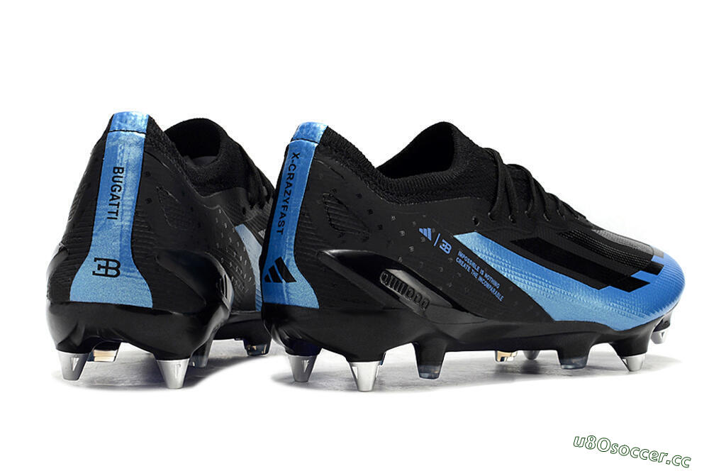 Men's Adidas X Crazyfast.1 SG Soft Ground Low-Tops Football Boots - Silver/Blue/Black/Gold 6