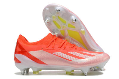 Men's Adidas X Crazyfast.1 SG Soft Ground Low-Tops Football Boots - Red/White/Yellow