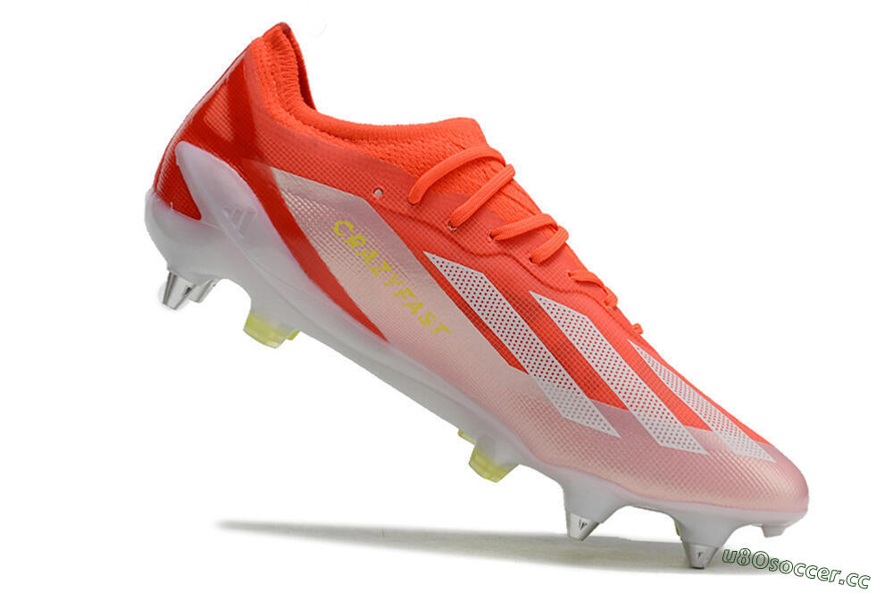 Men's Adidas X Crazyfast.1 SG Soft Ground Low-Tops Football Boots - Red/White/Yellow 4