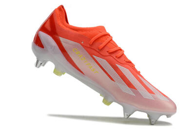 Men's Adidas X Crazyfast.1 SG Soft Ground Low-Tops Football Boots - Red/White/Yellow