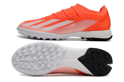 Men's Adidas X Crazyfast.1 TF Artificial Turf Low-Tops Football Shoes - Red/White/Black