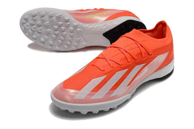 Men's Adidas X Crazyfast.1 TF Artificial Turf Low-Tops Football Shoes - Red/White/Black