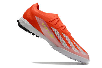 Men's Adidas X Crazyfast.1 TF Artificial Turf Low-Tops Football Shoes - Red/White/Black