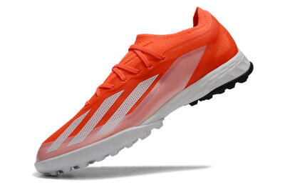 Men's Adidas X Crazyfast.1 TF Artificial Turf Low-Tops Football Shoes - Red/White/Black