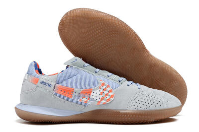 Men's Nike Street Gato IC Indoor & Futsal Low-Tops Football Shoes - Grey/Blue/Red/White