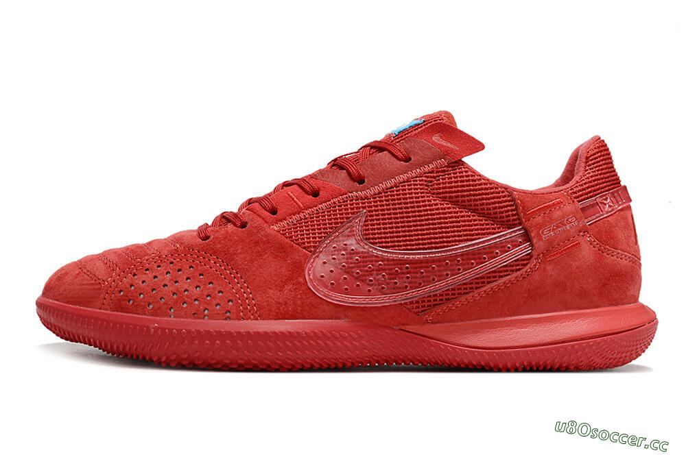 Men's Nike Street Gato IC Indoor & Futsal Low-Tops Football Shoes - Red/Red/Red 0