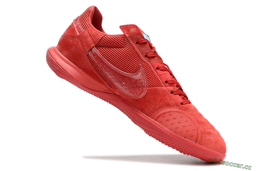 Men's Nike Street Gato IC Indoor & Futsal Low-Tops Football Shoes - Red/Red/Red 4