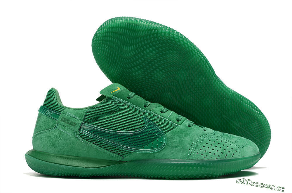 Men's Nike Street Gato IC Indoor & Futsal Low-Tops Football Shoes - Green/Green/Green 2