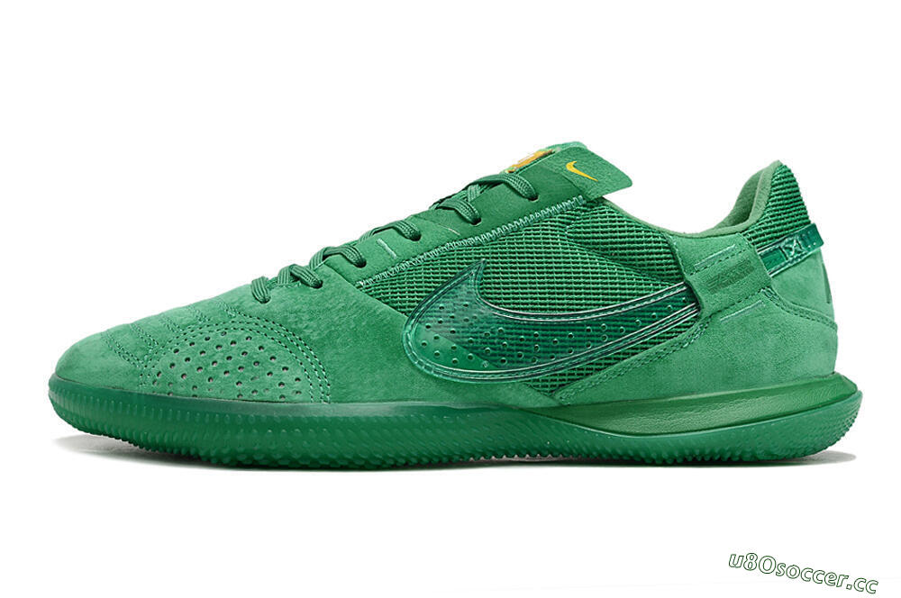 Men's Nike Street Gato IC Indoor & Futsal Low-Tops Football Shoes - Green/Green/Green 0