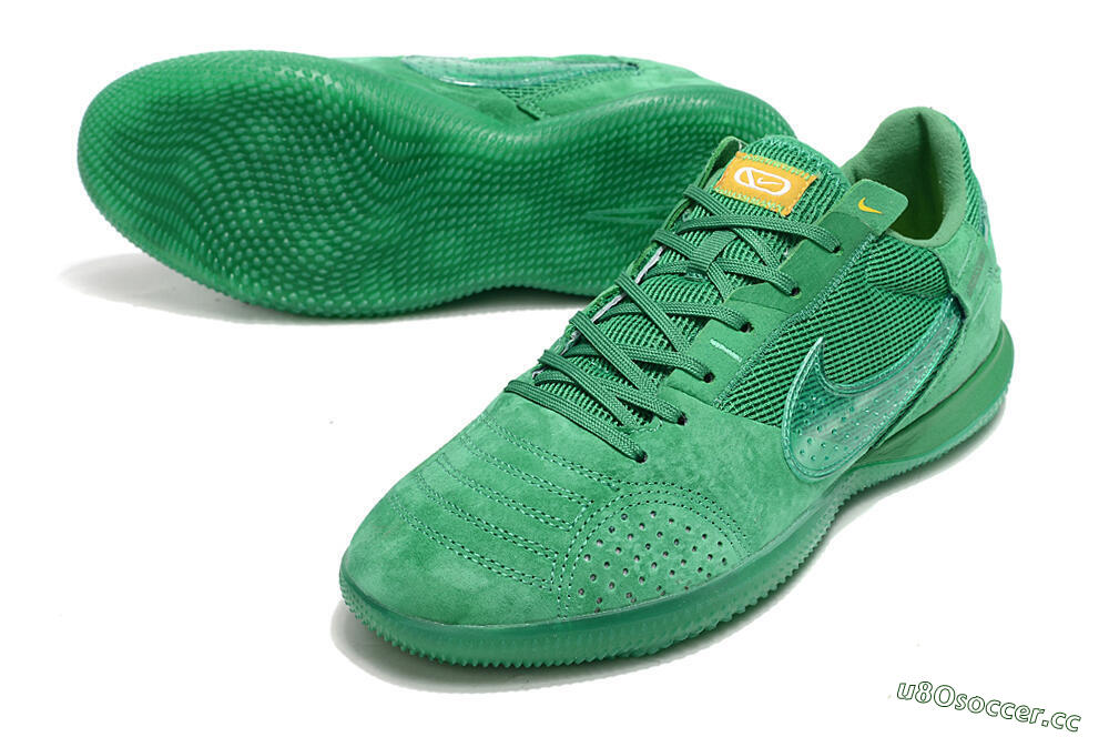 Men's Nike Street Gato IC Indoor & Futsal Low-Tops Football Shoes - Green/Green/Green 3