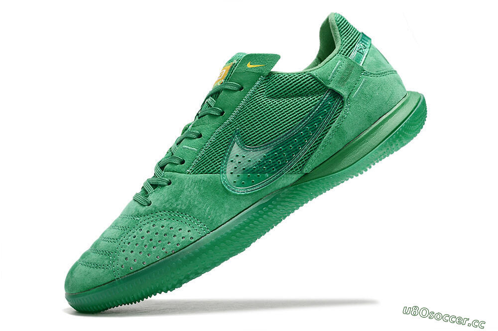 Men's Nike Street Gato IC Indoor & Futsal Low-Tops Football Shoes - Green/Green/Green 4