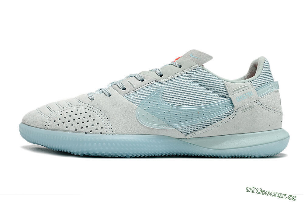 Men's Nike Street Gato IC Indoor & Futsal Low-Tops Football Shoes - Blue/Grey/Blue 0
