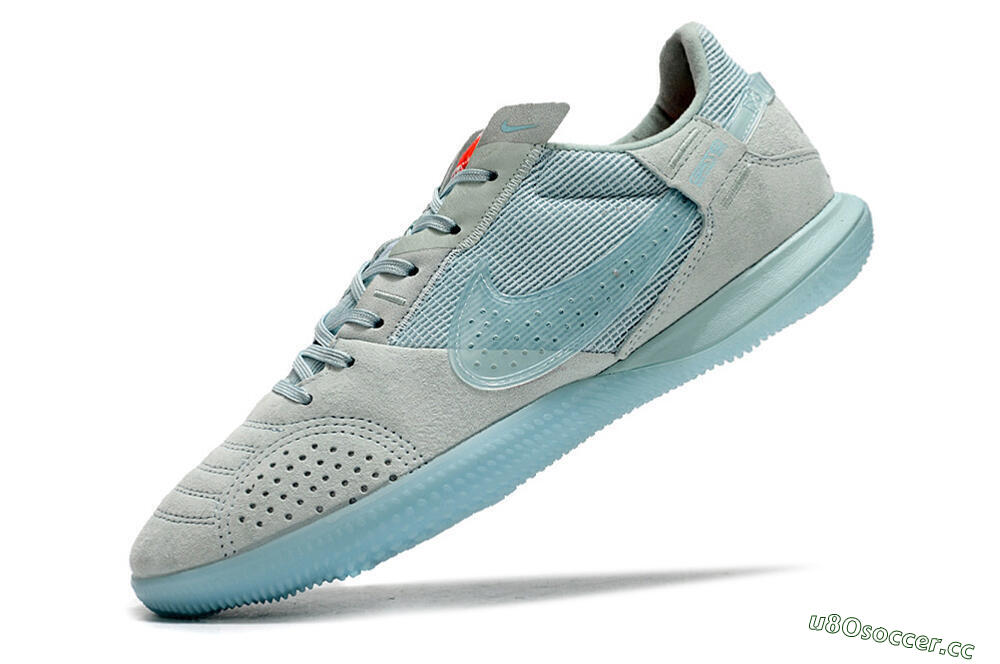 Men's Nike Street Gato IC Indoor & Futsal Low-Tops Football Shoes - Blue/Grey/Blue 5