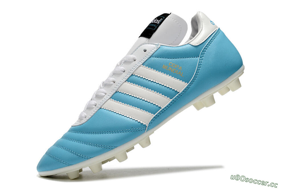 Men's Adidas Copa Mundial FG Firm Ground Low-Tops Football Boots - Blue/White/Gold 5