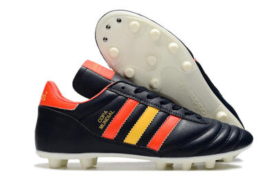 Men's Adidas Copa Mundial FG Firm Ground Low-Tops Football Boots - Black/Red/Yellow
