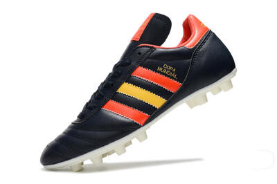 Men's Adidas Copa Mundial FG Firm Ground Low-Tops Football Boots - Black/Red/Yellow