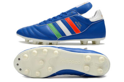 Men's Adidas Copa Mundial FG Firm Ground Low-Tops Football Boots - Blue/Green/White/Red
